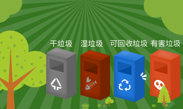 垃圾不分類，城市兩行淚！四色分類垃圾桶碼起來